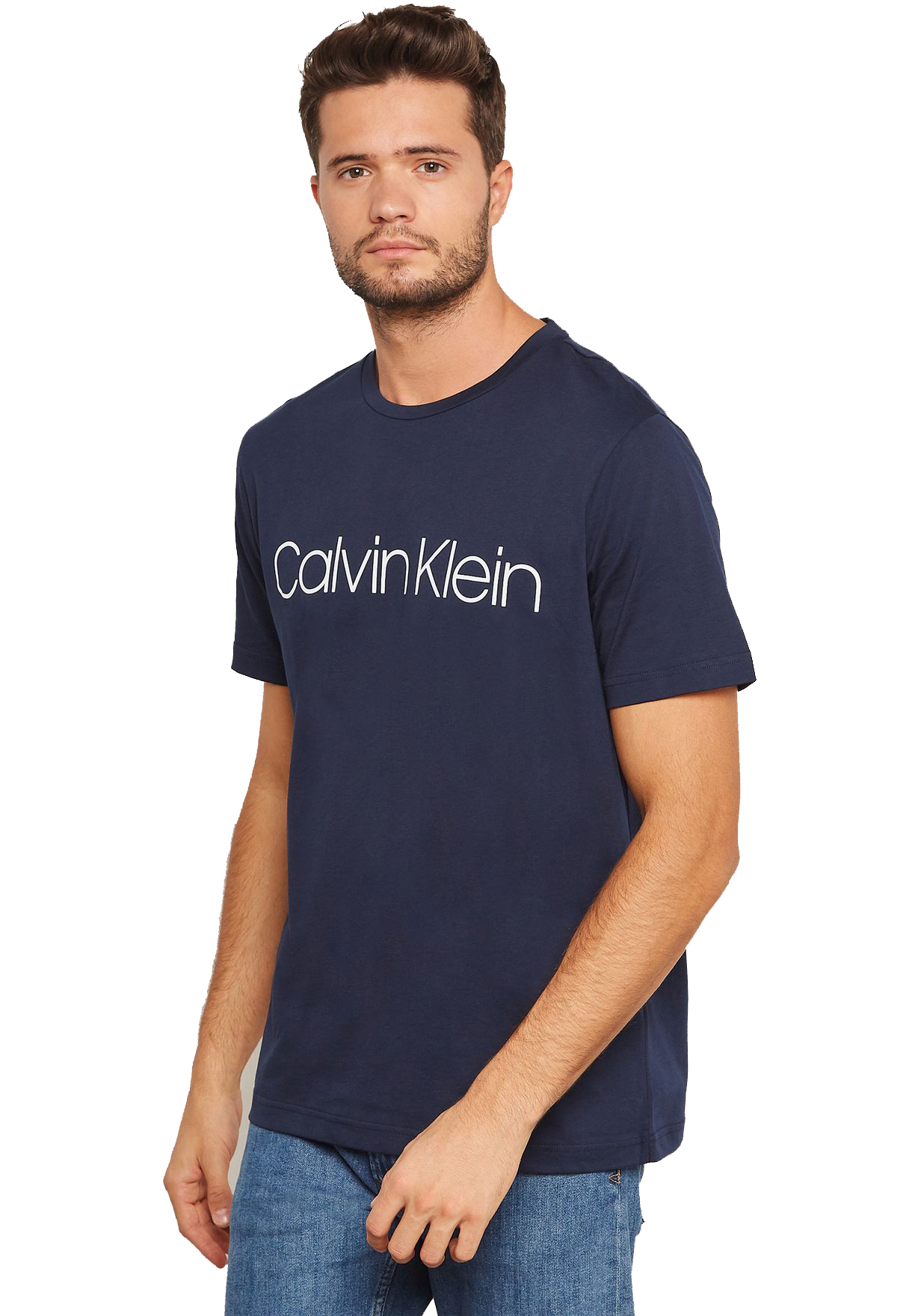 Remera Hombre Calvin Klein Azul Cuello Redondo Remeras Usa – Fitting  Importados