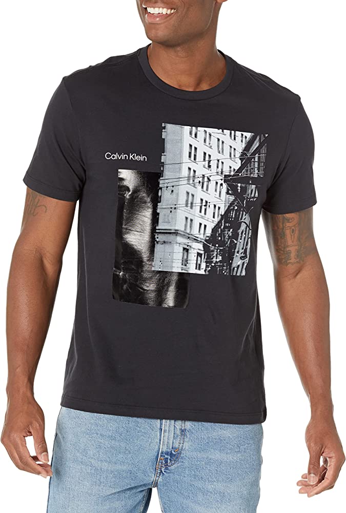 Remera Calvin Klein hombre negra New York Building – Fitting Importados